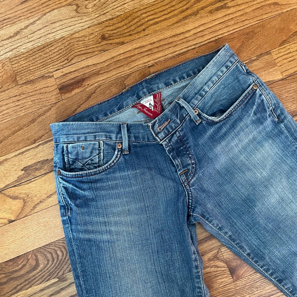 Vintage Super Soft Low Rise Lucky Brand Dark Blue Denim Jeans Size 27